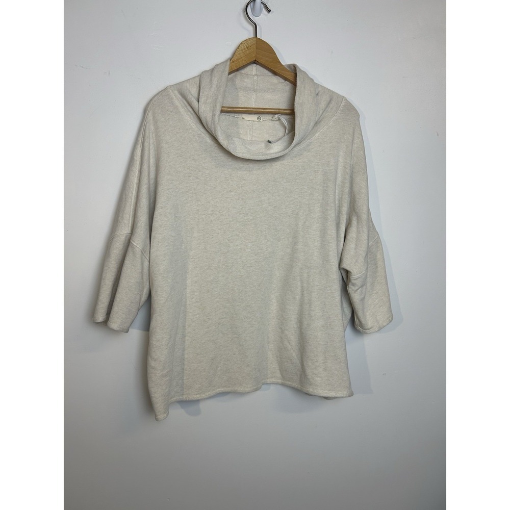 Tasc Performance Women  Cowl Neck Organic Cotton‎ Blouse Thermal Size L Natural